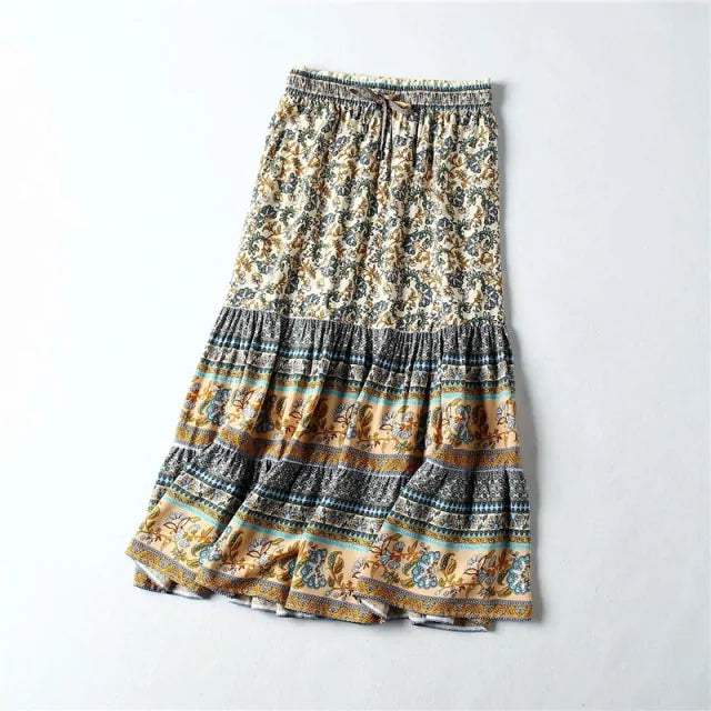 Bohemian Printed Skirt – Effortless Style & Vibrant Charm 6