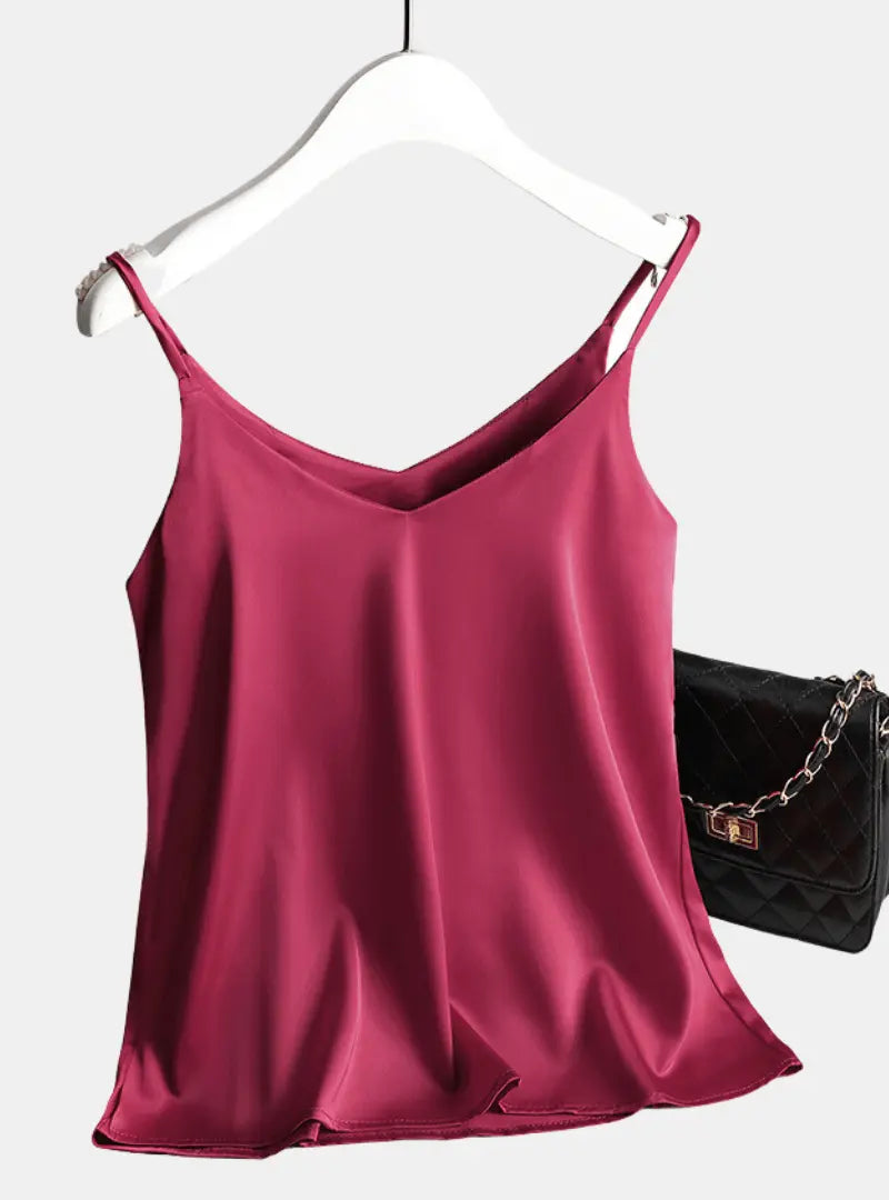 Creative Styling with Satin Tank Top 011