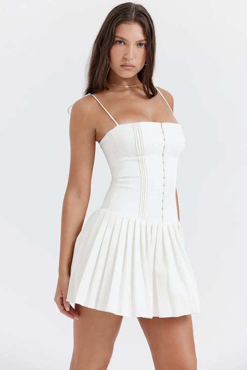 Introducing Our White Pleated Dress: Timeless Elegance Meets Modern Flair silk 6