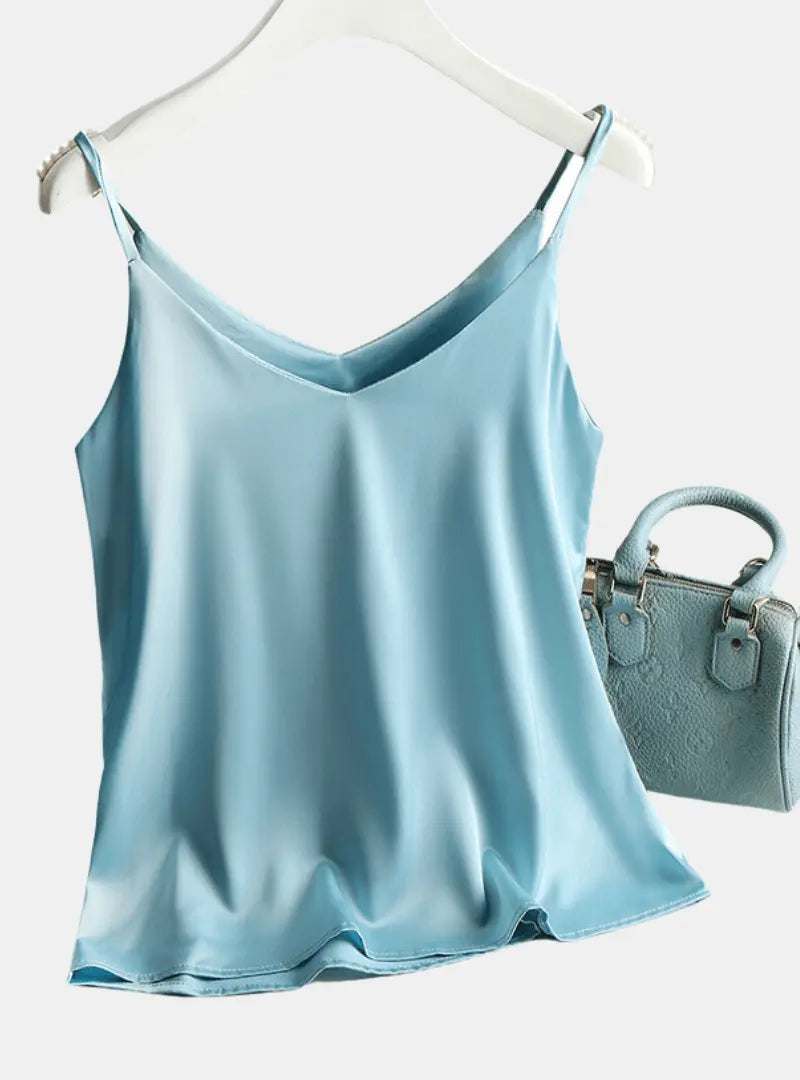 Creative Styling with Satin Tank Top 013