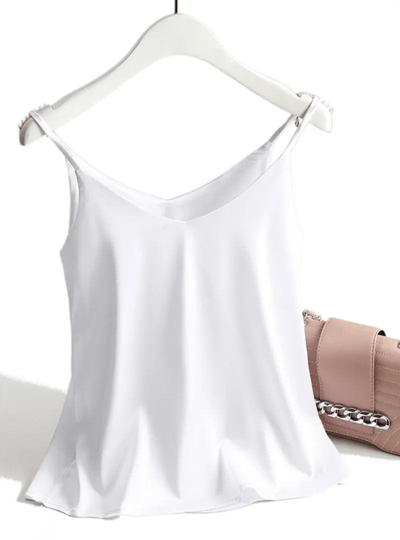 Creative Styling with Satin Tank Top 012