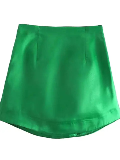 Luxurious Satin Fabric Satin Short Skirt 3