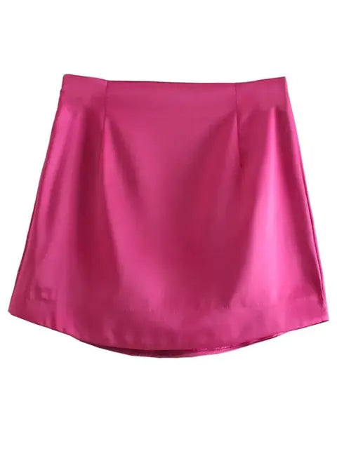 Luxurious Satin Fabric Satin Short Skirt 2