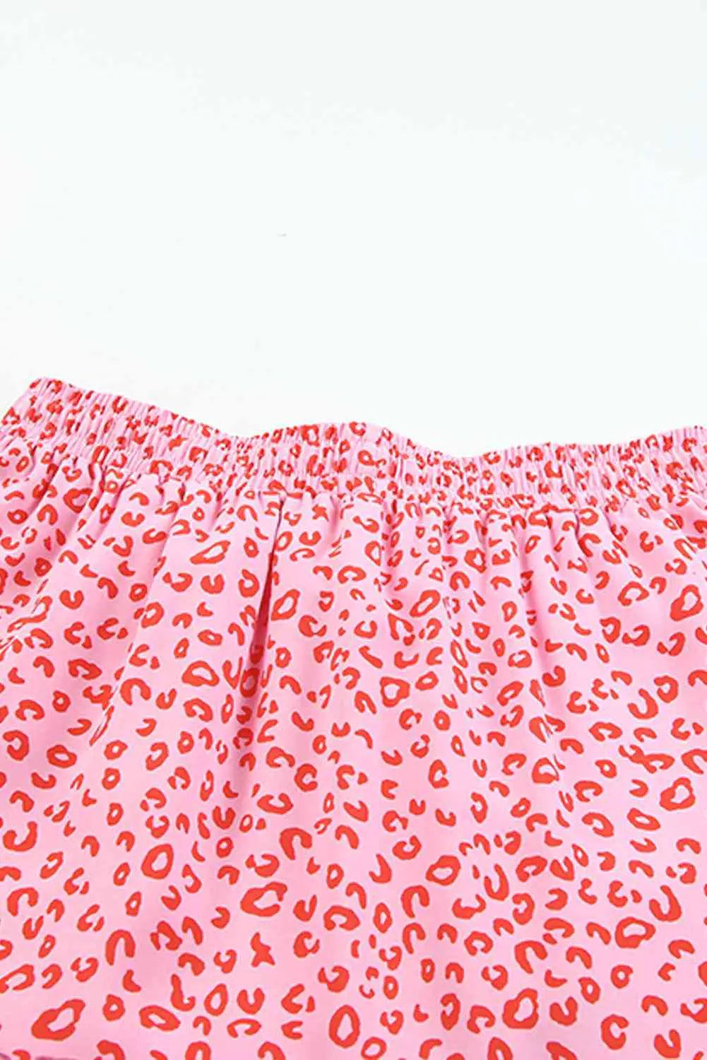 Leopard Drawstring Waist Frill Trim Tiered Skirt 6