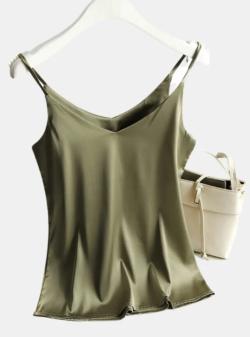 Creative Styling with Satin Tank Top 010