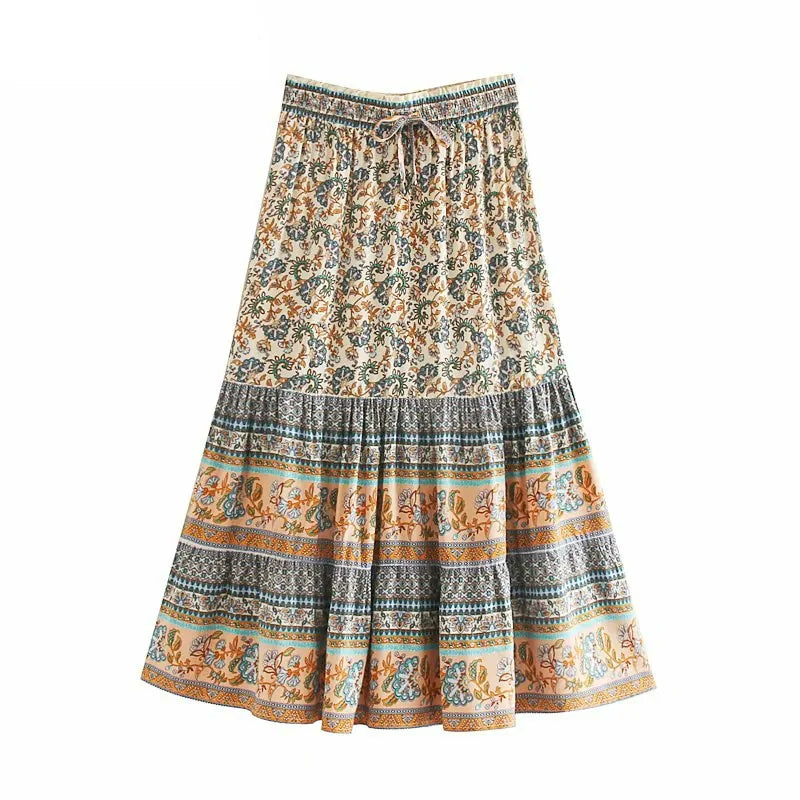 Bohemian Printed Skirt – Effortless Style & Vibrant Charm 3
